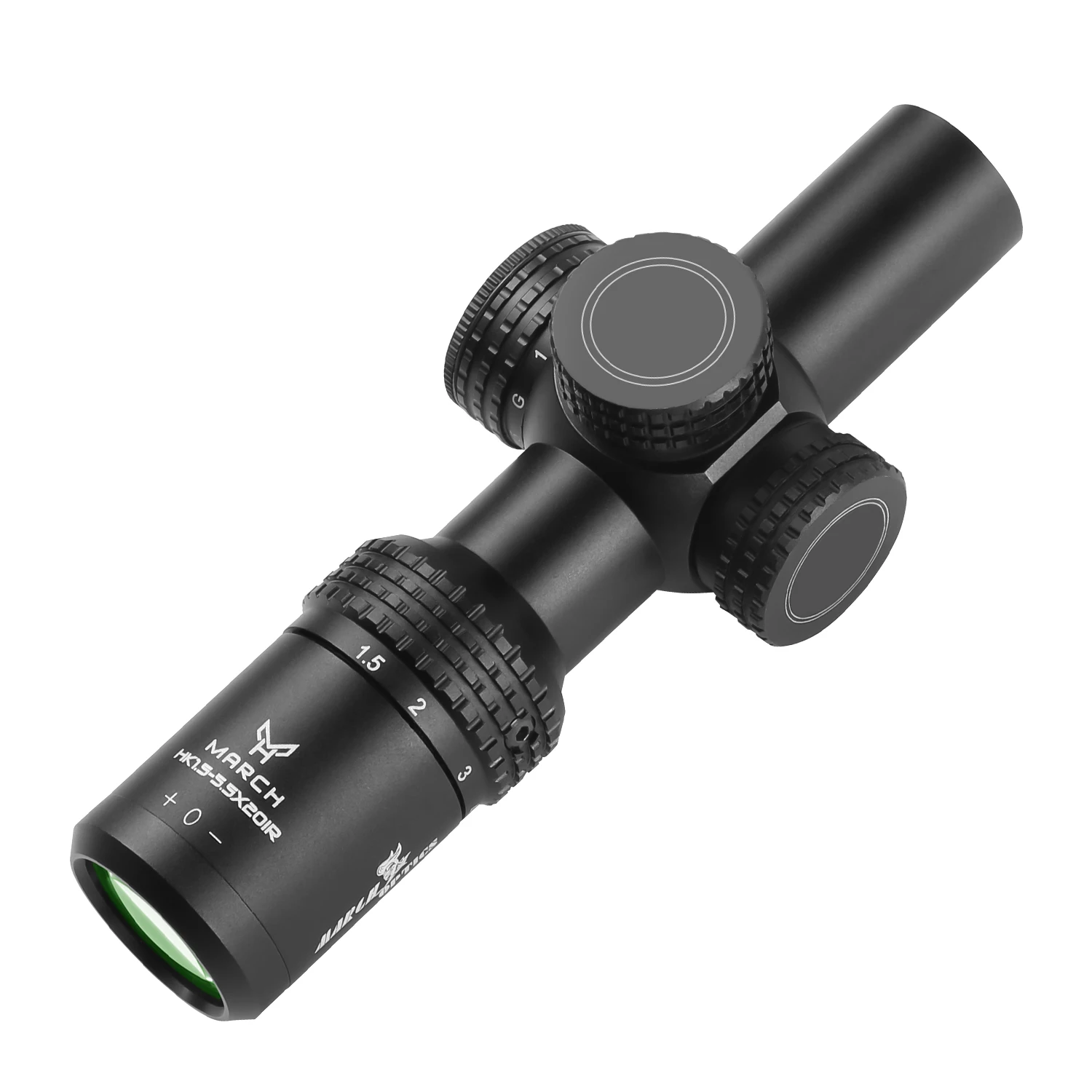 MARCH HK1.5-5.5x20IR Sight Green Red Illuminated Tactical Optic Riflescope For Hunting Rifle Scope Sniper Airsoft Air Guns