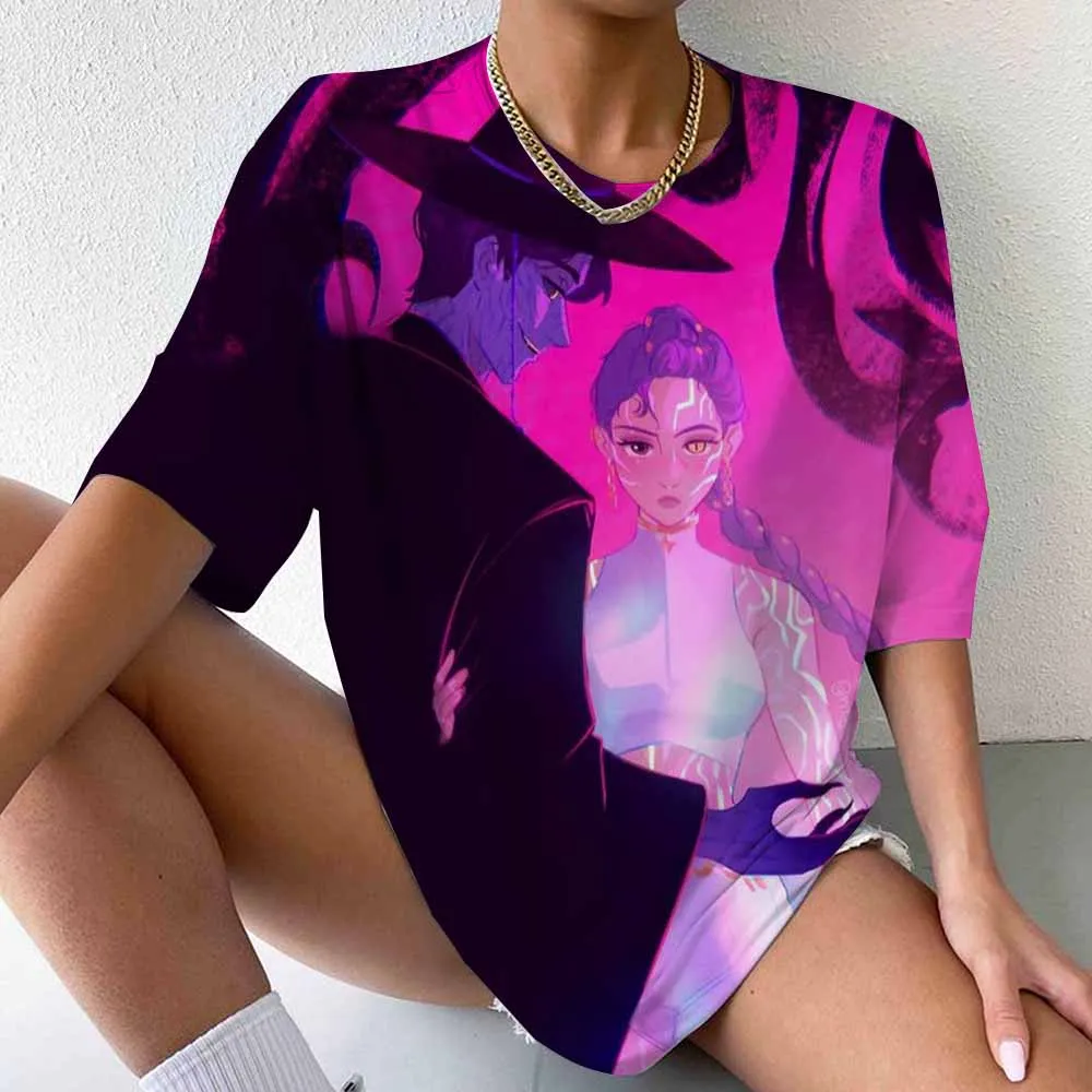 2025 Kpop Demon Hunters T-shirts Mira Rumi Zoey Huntrix Fashion Women Girls Summer Tee Shirt Unisex Casual Short Sleeve Tops