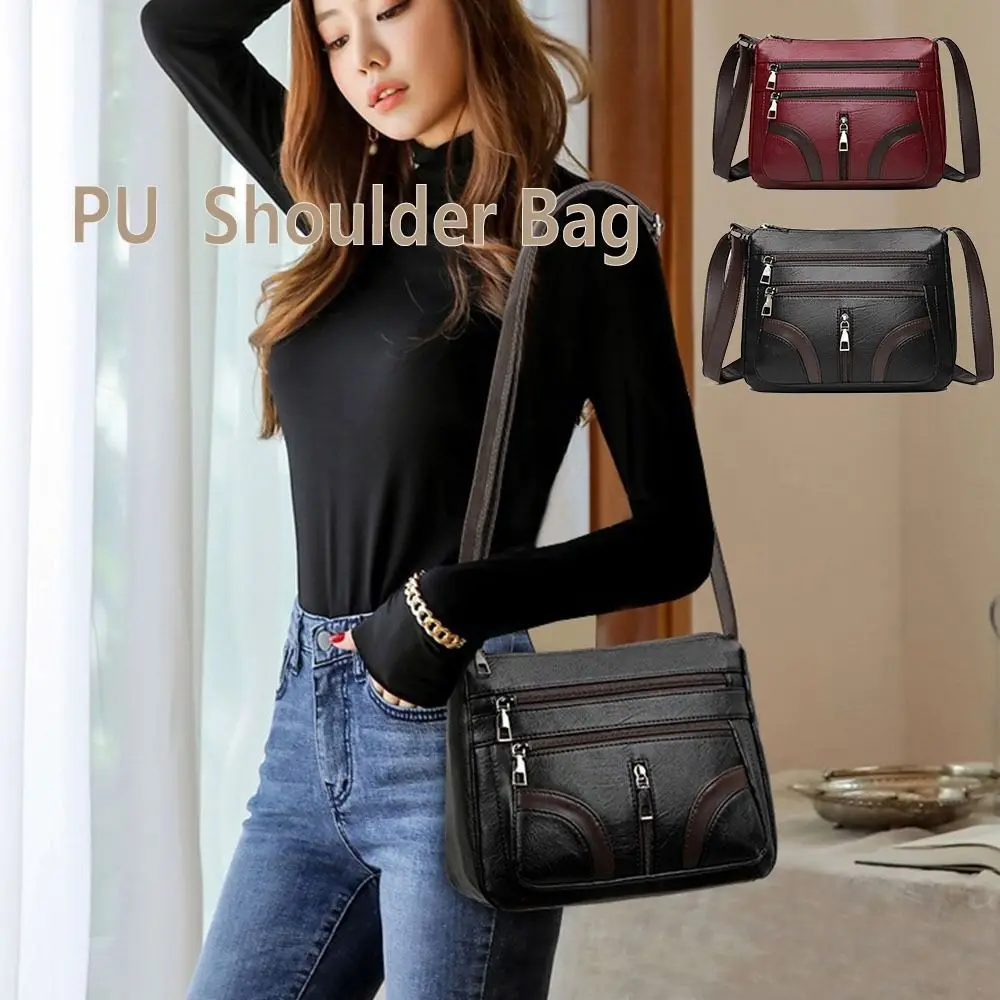 

Модная женская сумка через плечо большой емкости из искусственной кожи, минималистичная сумка через плечо из искусственной кожи, винтажная водонепроницаемая сумка-мессенджер для путешествий