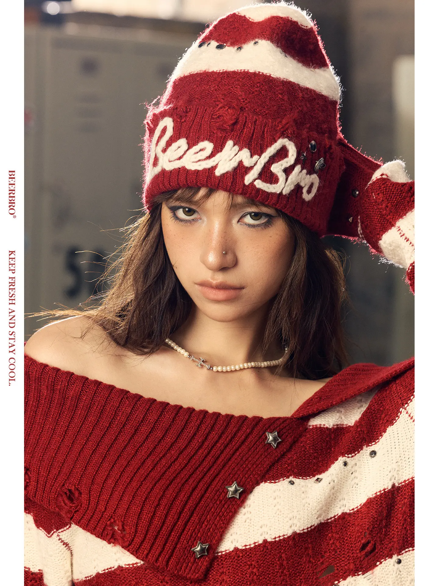 bonnet-tricote-beerbro-city-moto-avec-logo-brode-a-la-main-pour-femme-chaud-automne-hiver-a-calotte-ronde-decontracte-a-rayures-motif-raye-thermique