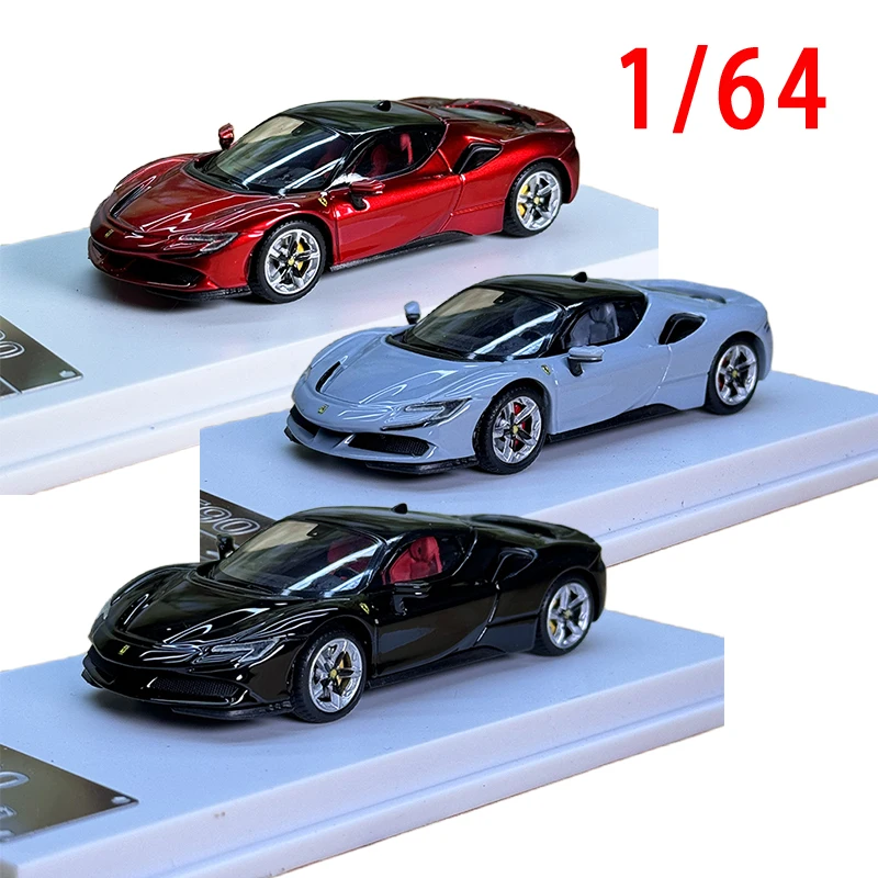 Diecast 1/64 Scale Ferrari SF90 Supercar Car Model Alloy Ferrari SF90 Sports Car Model Classic Collection Ornaments