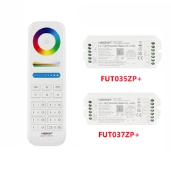 Miboxer ZigBee + 2.4G RF LED 스트립 컨트롤러, DC12-24V 20A, FUT035ZP + FUT037ZP +, 단색 듀얼 화이트 RGB RGBW RGB + CCT