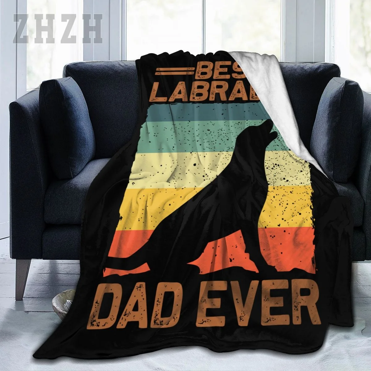 Blanket Best Labrador For Dad Men Labrador Retriever Lovers Flannel Multifunction Camping Sofa Cover Keep Warm
