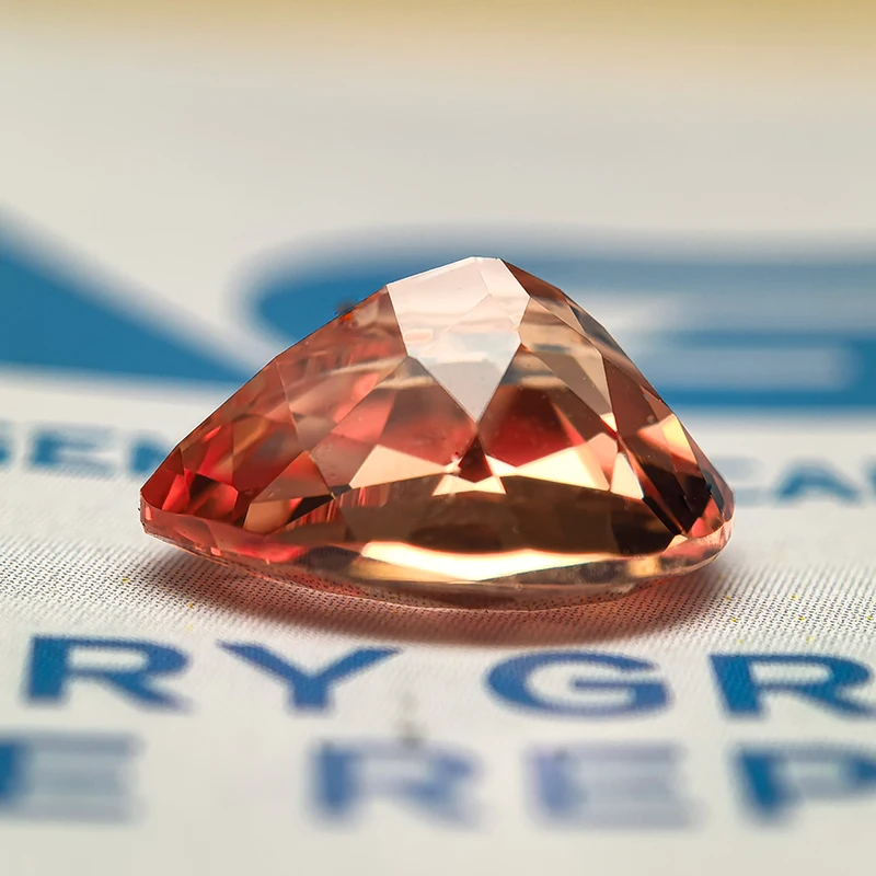 Lab Grown Sapphire Pear Shape Sunset Orange Color VVS1 Charm Beads For Diy Jewelry Making Necklace Selectable AGL Certificate