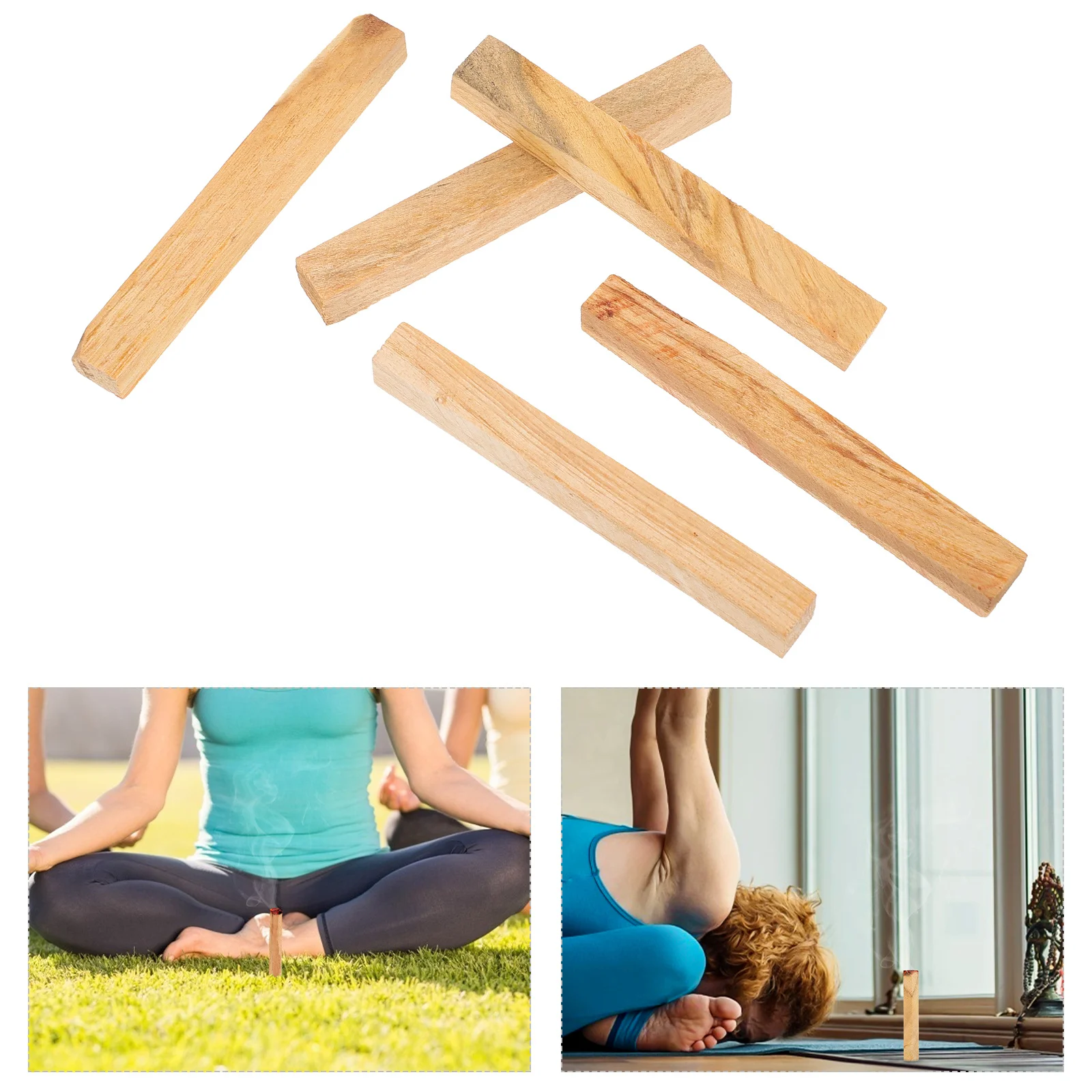 

5Pcs Peru Sacred Wood Incense Stick Natural Wooden Smudging Rod for Meditation Yoga Relaxation Air Purifier Wood Incense Stick