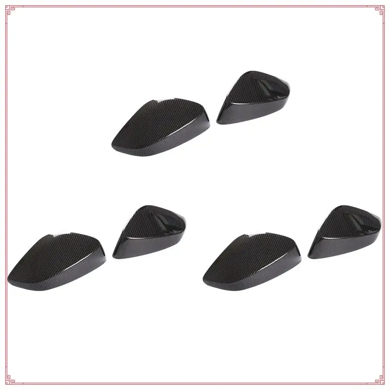 6X Auto Koolstofvezel Abs Achteruitkijkspiegel Cover Fit Voor Toyota 86/Subaru Brz 2012-2020