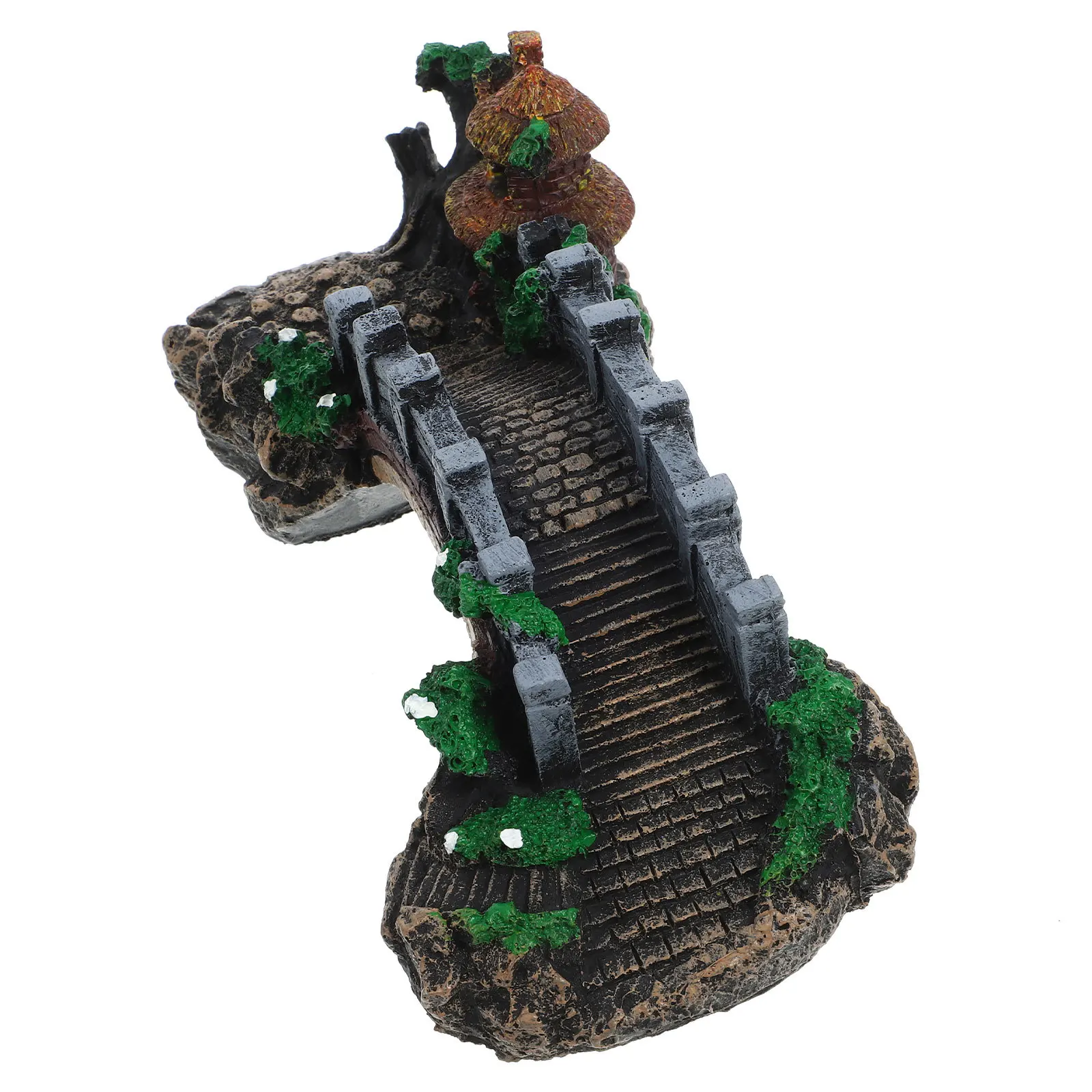 

Fish Tank Bridge Decor Realistic Resin Underwater Bridge Ornament Fish Hideout Aquarium Decoration Supplies Aquarium Decoration