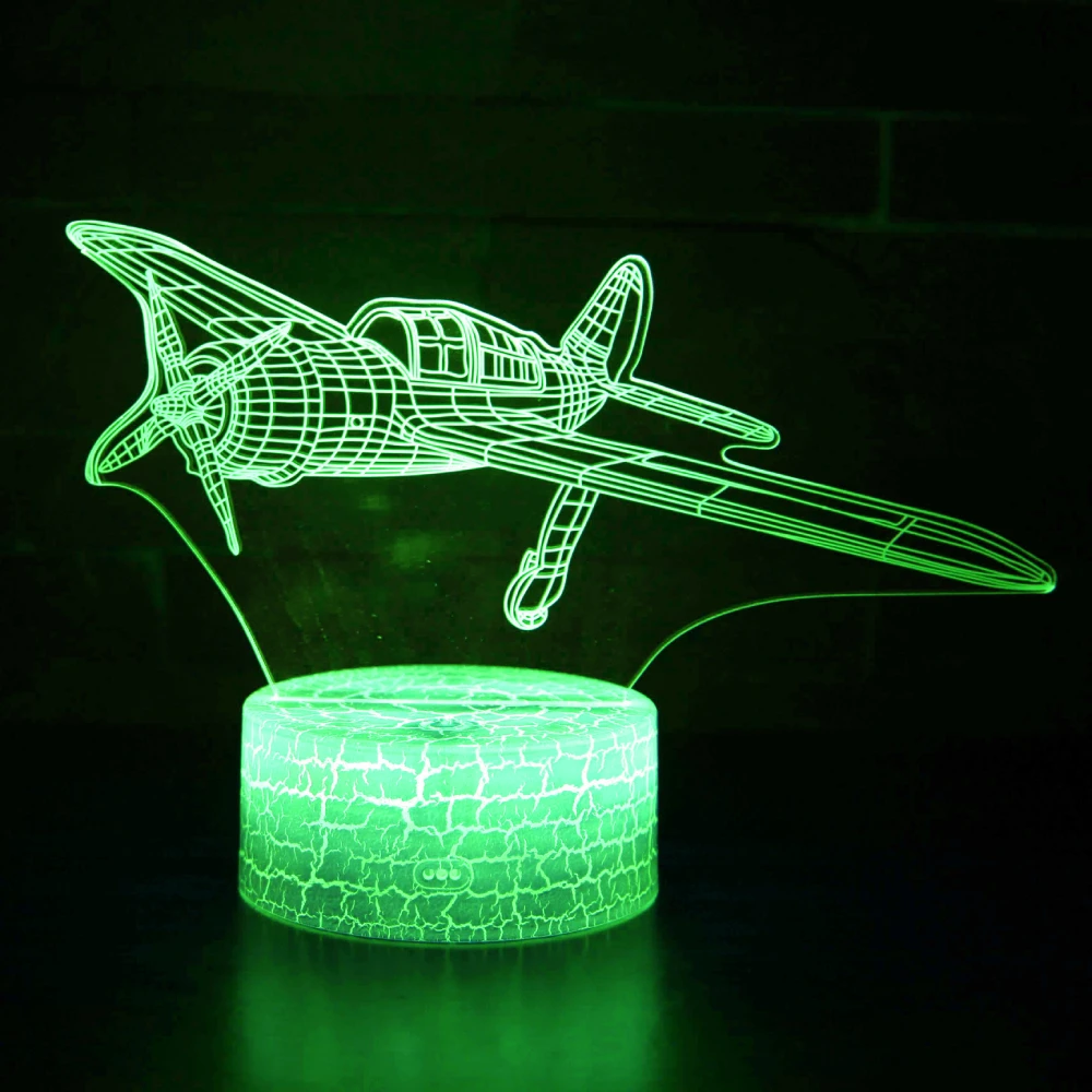 

Nighdn Acrylic 3D Flighter Jet Illusion Lamp LED Airplane Night Light Bedside Table Lamp Bedroom Decoration Gift for Kids Boys