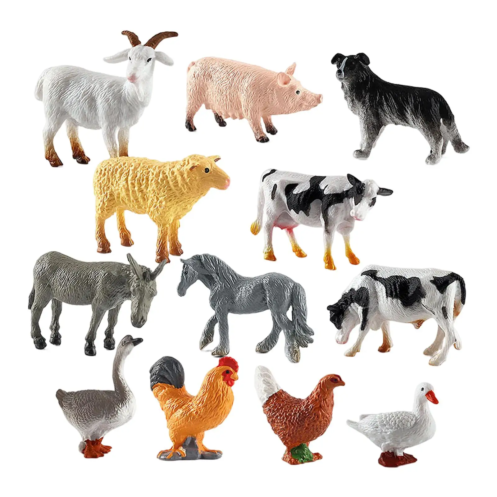 12Pcs Simulated Action Figure Collection Educational Toy Party Favor