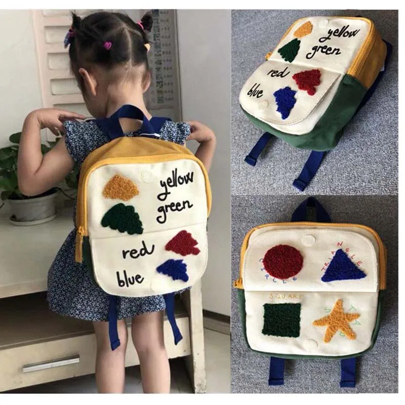 Mochila de lona leve de grande capacidade para crianças, mochila de desenho animado para meninas e meninos, mochila infantil, 2024