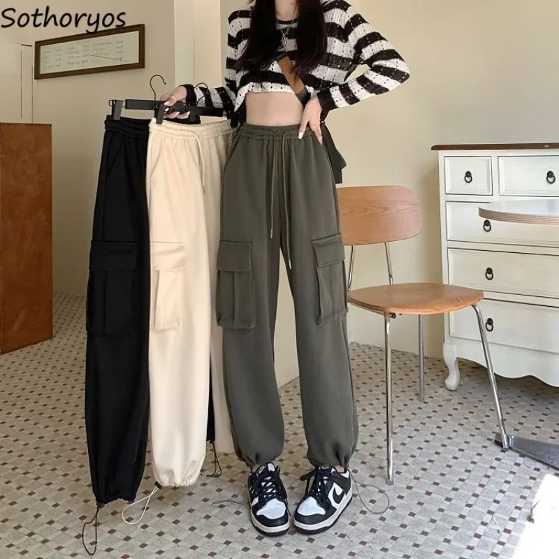 

Cargo Pants Women BF Loose Leisure Streetwear Students Trendy Korean Style New Arrivals Chic Autumn Female Long Jogging Trousers