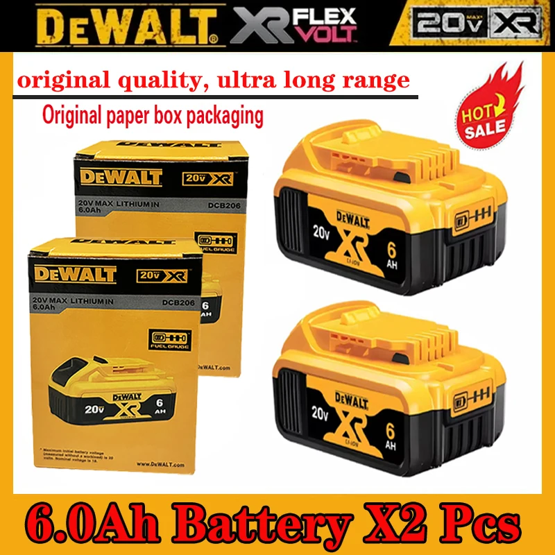 Original DeWalt 6Ah/5Ah 20V Battery Replaceable DCF921N DCF860 Dcd796 DCG406 DCF880 DCF512 DCD805 DCF922 power tools battery