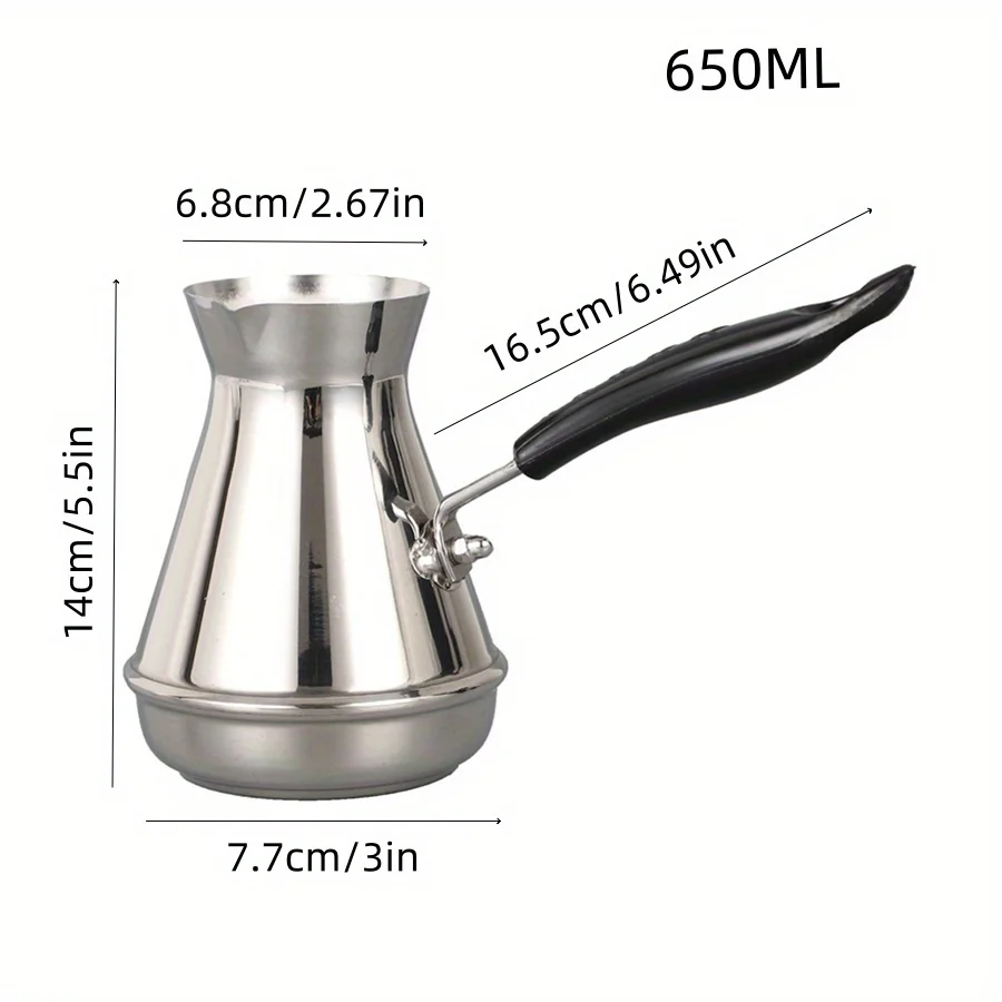 1PC coffee pot, stainless steel chocolate melting pot, top tea set, milk heater, Greek Arabic coffee machine, Greek coffee pot
