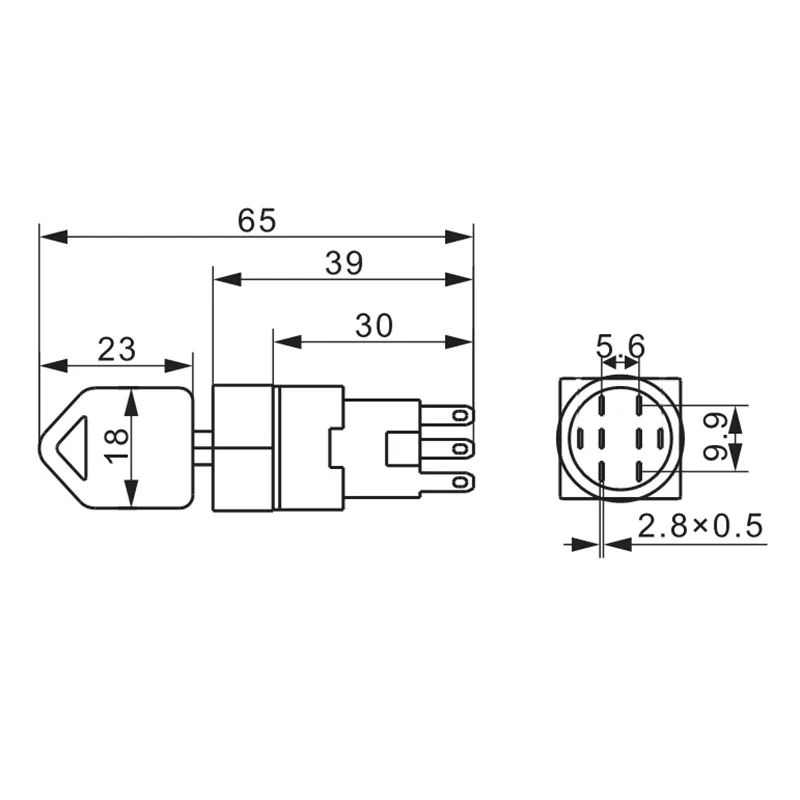 2026 2026 16mm Stainless Steel Metal Rotary Switch 5A 250V 3 Position Key Switch