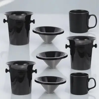 

3Pcs Round Wine Tasting Spittoon Ice Bucket with Dual Handles Elegant Western Style for Bar Wine Chiller Bucket Function