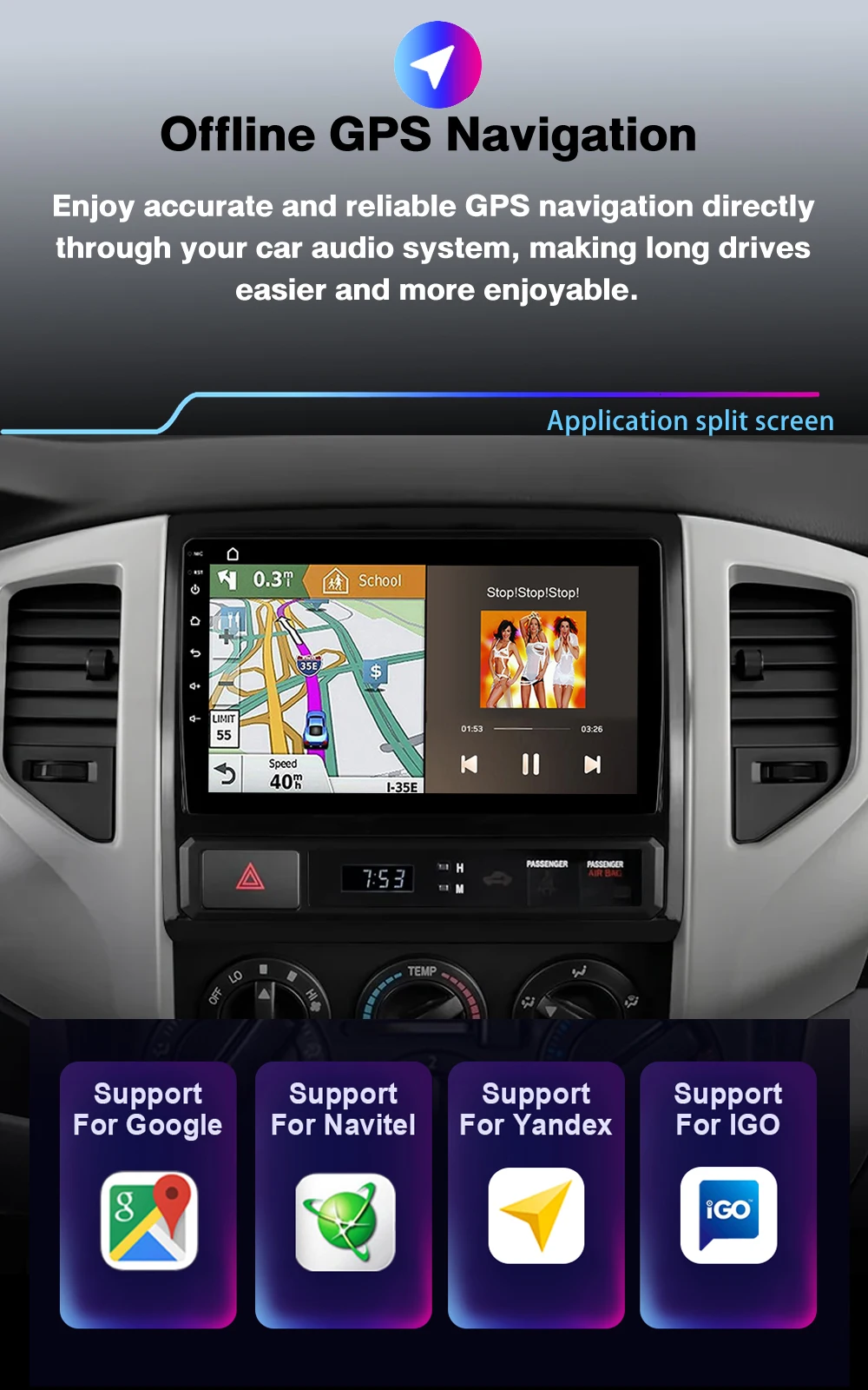 صوت السيارة لتويوتا تاكوما 2 هايلكس 2005-2013 أندرويد السيارات Carplay 2Din سيارة فيديو ستيريو الوسائط المتعددة بلوتوث اللاسلكية 4G واي فاي