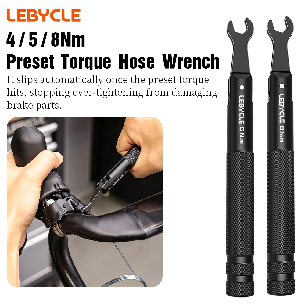 LEBYCLE Bike Hydraulic Brake Preset Torque Wrench 4/5/8Nm Preset Torque Wrench For Shimano Sram Magura Bike Brake Hose Tools