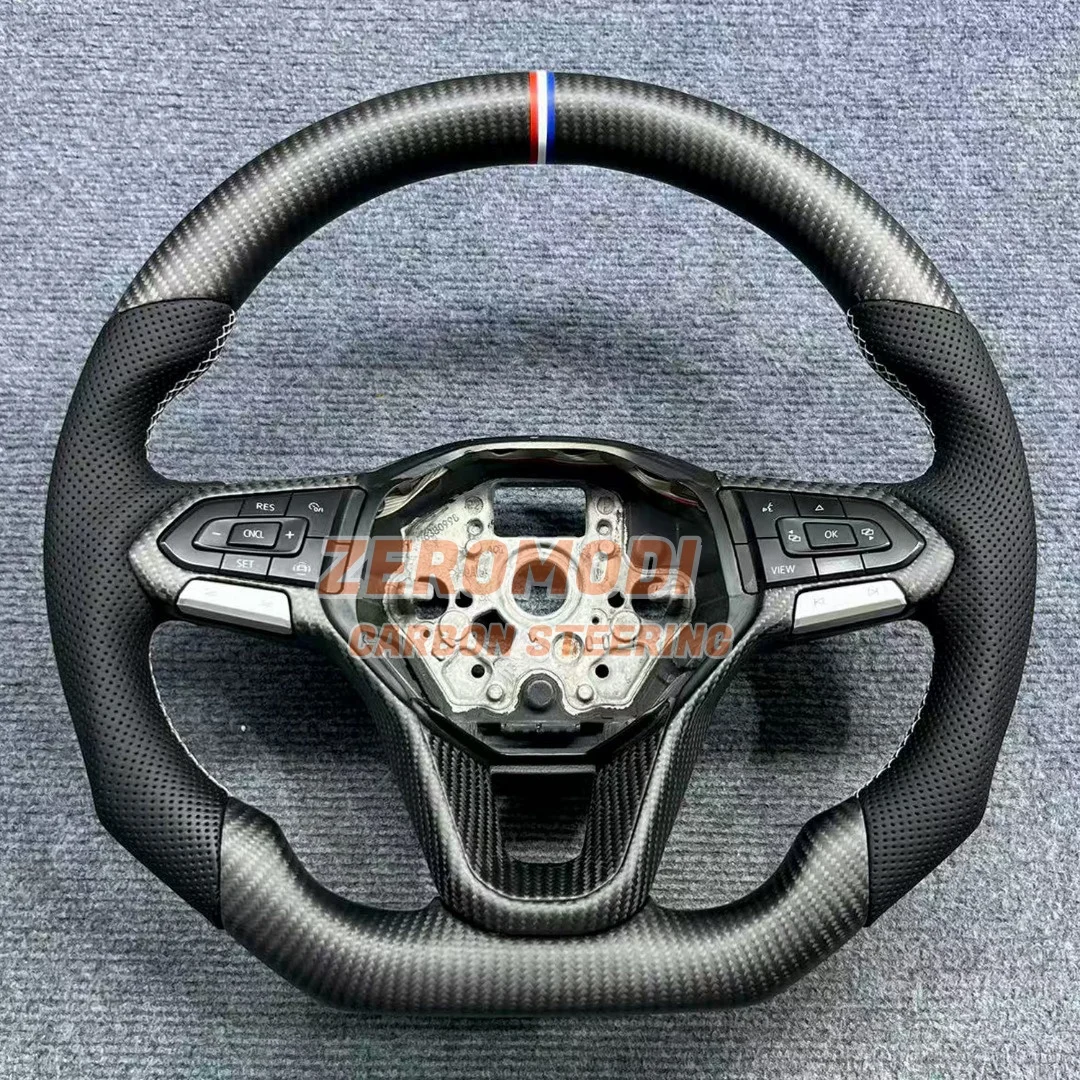 100% Real Carbon Fiber Steering Wheel for VW T-cross Magotan B8 No Paddle Shifters