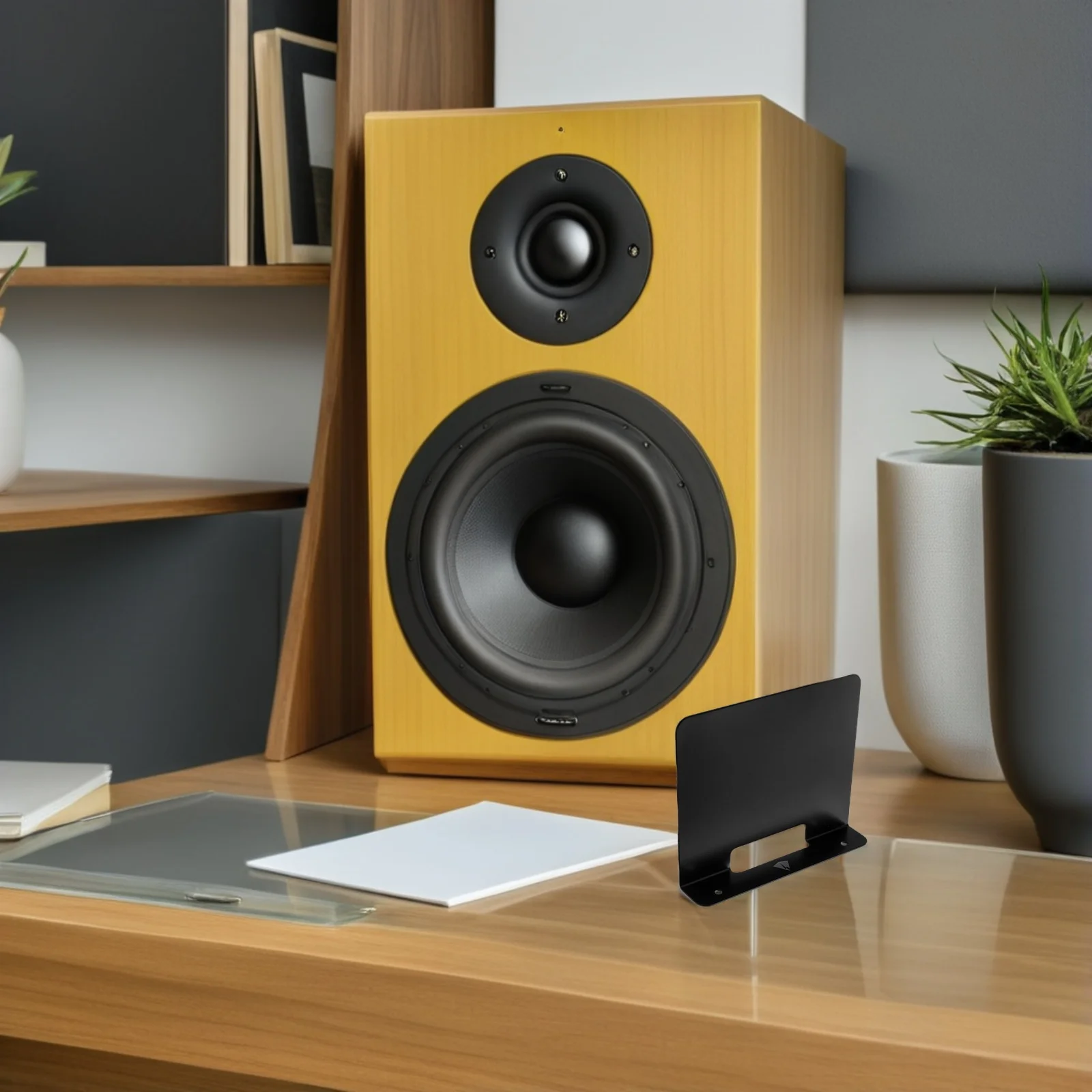 

Heavy Duty Speaker Wall Mount Bracket Universal Fit Wall Mounted Stand for Home Office Bedroom Bathroom Organizer Holder