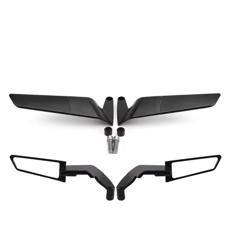 Motorcycle Modified Wind Wing Reflector Black Rearview Mirror For Zongshen RX125 RX500 NK125 SR150 LIFE JOY ZS150GY CR500