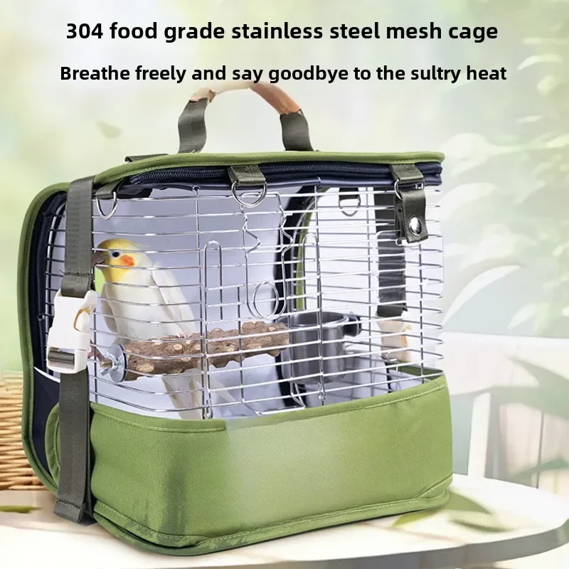 Outdoor Portable Take-Out Bird Cage Ornamental Backpack