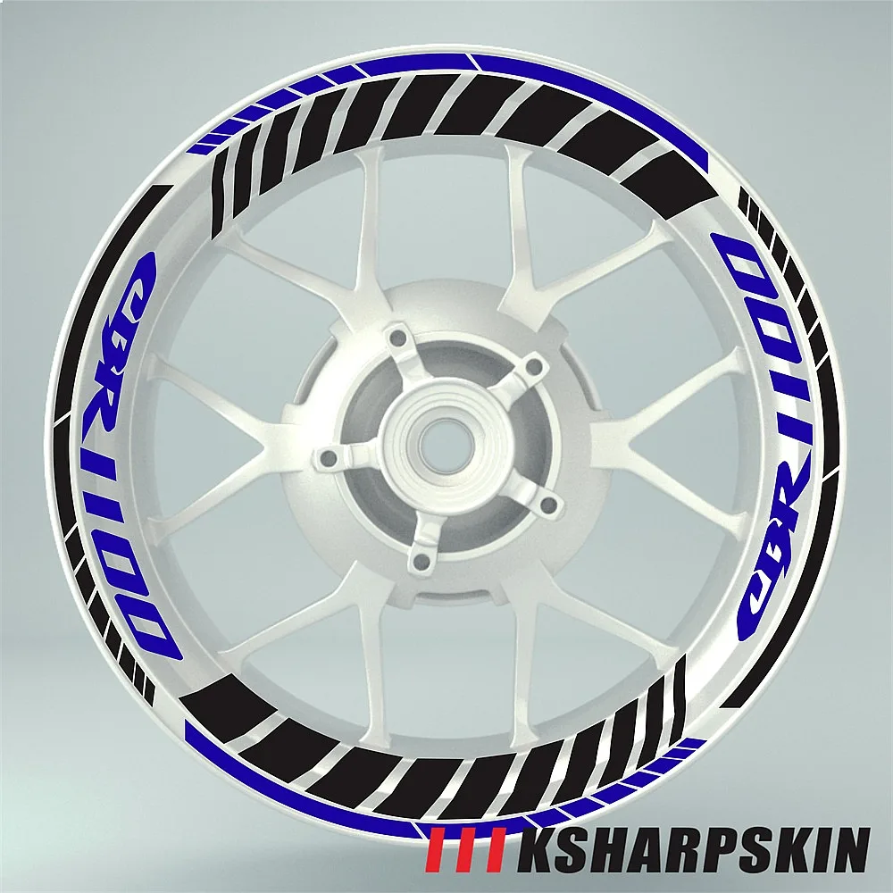 Multiple Color Waterproof Reflective Motorcycle Tire Stripe Decals for HONDA CBR1100
