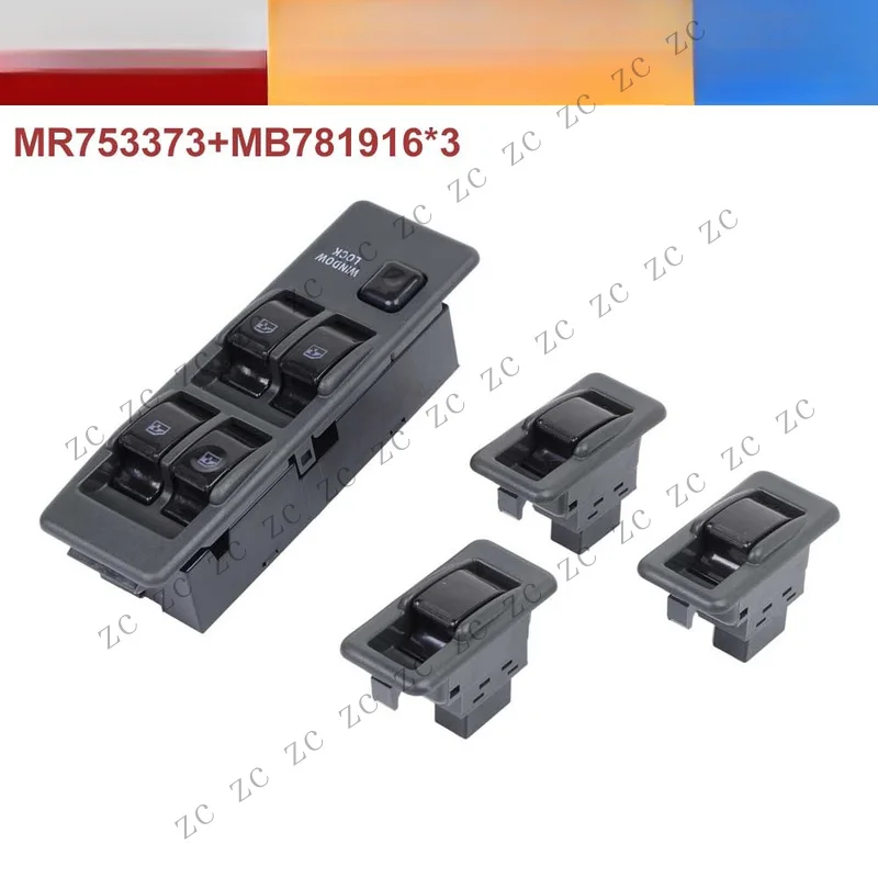 S+ 1*Master +3*Single Window Switch For Mitsubshi Pajero 1990-2003