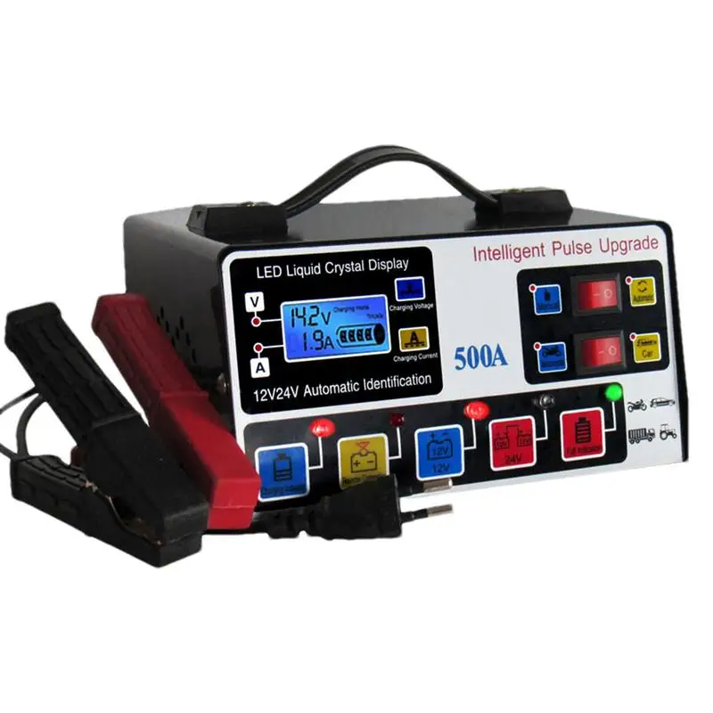 

Automotive Battery Charger Full Automatic Car Battery Charge 12V/24V New Portable Car Battery Charger For Car Truck, Motorcycle