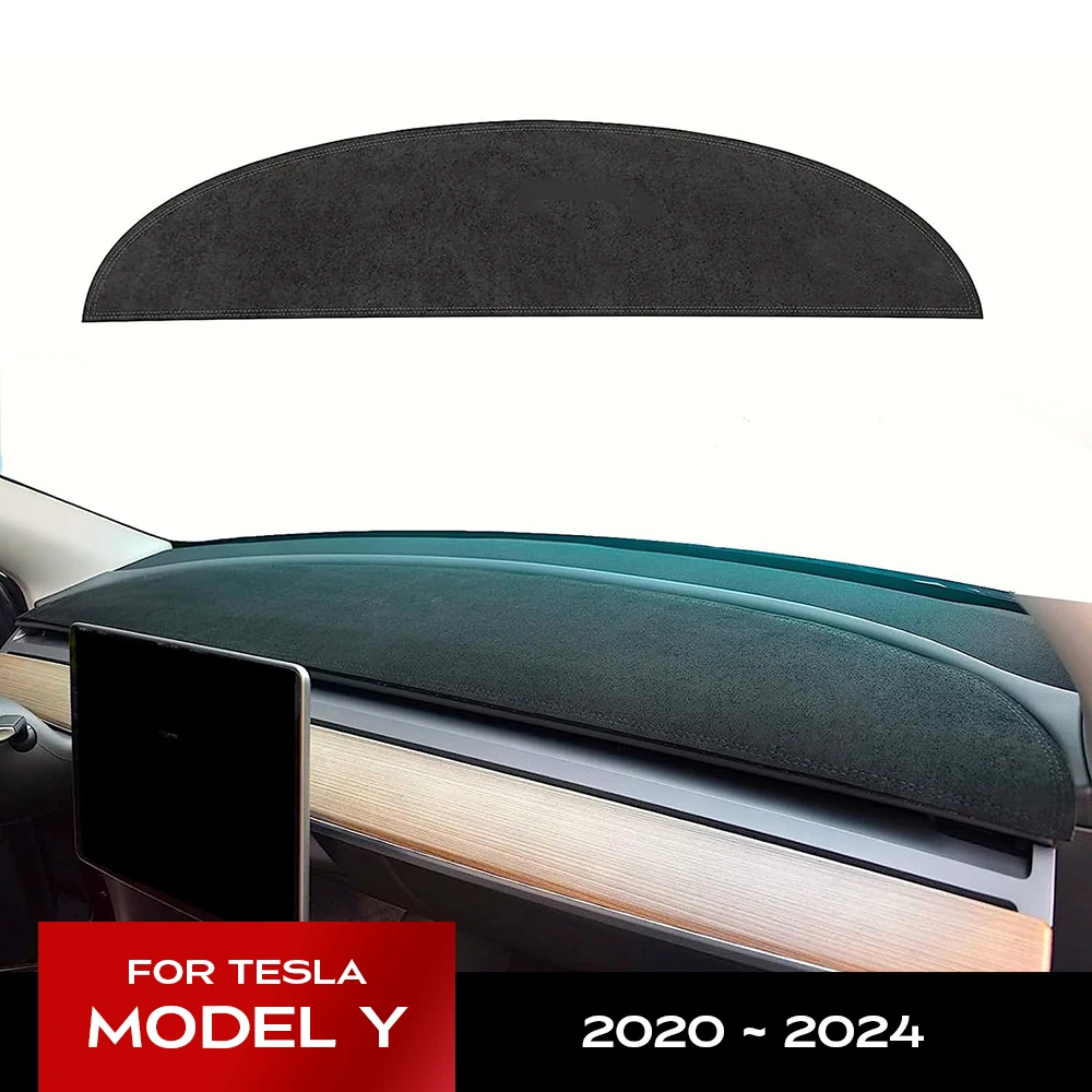 Anti-UV Dashboard Cover For Tesla Model Y 2024 2023 2022 Center Console Accessories Dash Mat Protector Pad Sunshade