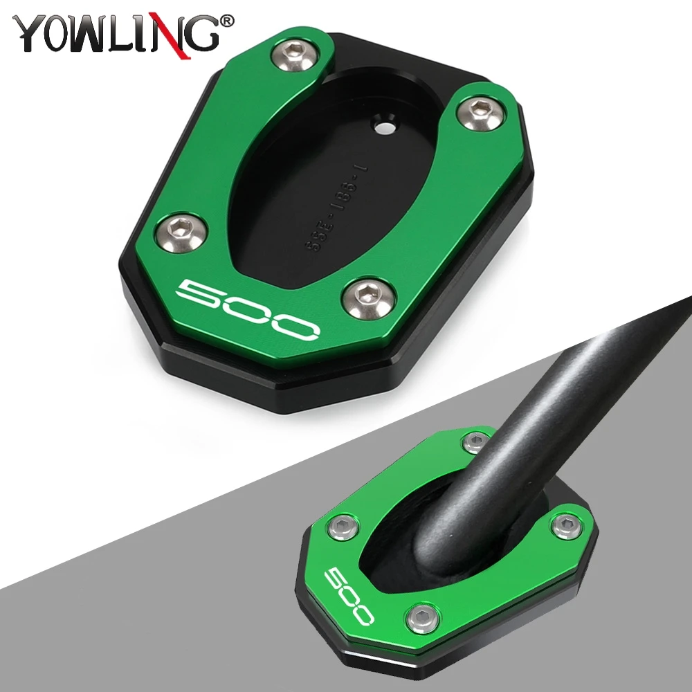 

For Kawasaki Ninja500 Z500 Ninja 500 Z 500 SE 2024 2025 2026 Motorcycle Accessories CNC Kickstand Foot Side Stand Enlarger Pad