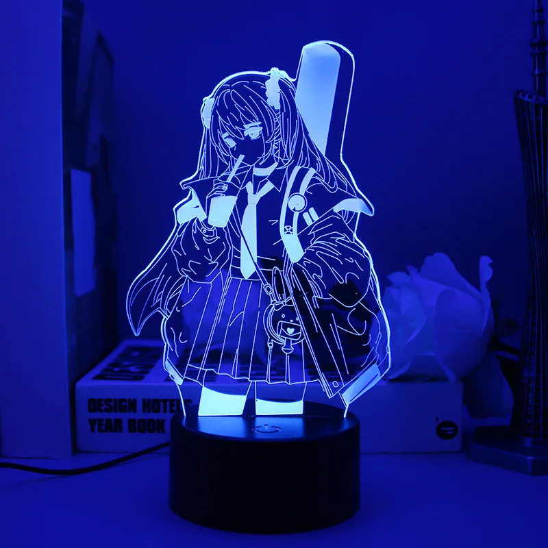 Sailor Moon Anime Character 3D Visual Night Light LED Bedroom Bedside Lamp Desktop Ornament Creative Gift for Girls Decorative view 4