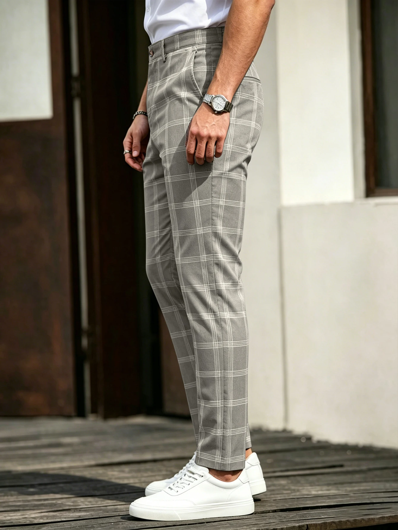 Erkek Ekose Kırpılmış Pantolon - Chino Pants Men incelemesi ve fiyatı