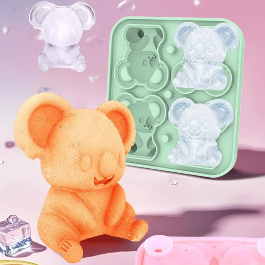 

Koala Ice Cube Maker Koala Shape Ice Cube Tray Silicone Chocolate Cake Mold Set Bpa-free Cartoon for Cocktails for Desserts