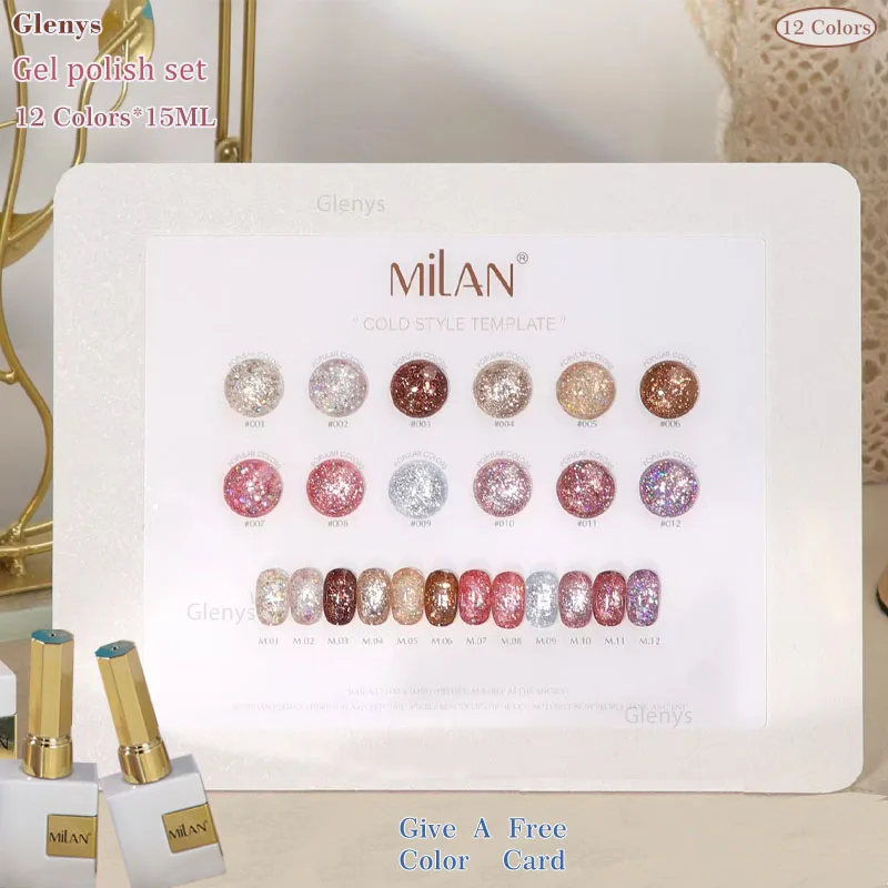 

Glenys 12-цветный гель-лак для ногтей, сетка красного цвета, популярное отбеливание, погружной гель, цветная карта, УФ-светодиодный набор лаков для маникюрного салона