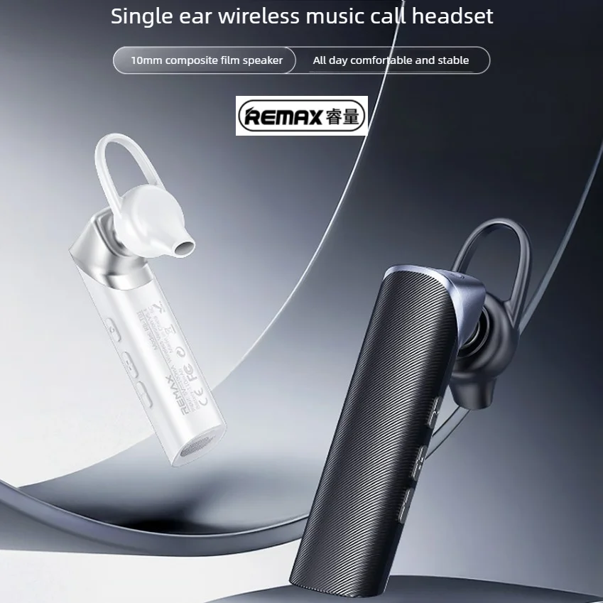 REMAX Mono High-quality Bluetooth Earbuds Business Bluetooth Earphones Wireless Earhook Earbud for Trucker Car Hands-Free Call