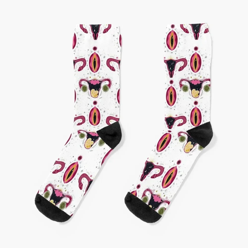

vulva and Uterus Pattern Socks cartoon anime snow cool Women Socks Men's christmas gift Toe sports golf Socks Men Women's