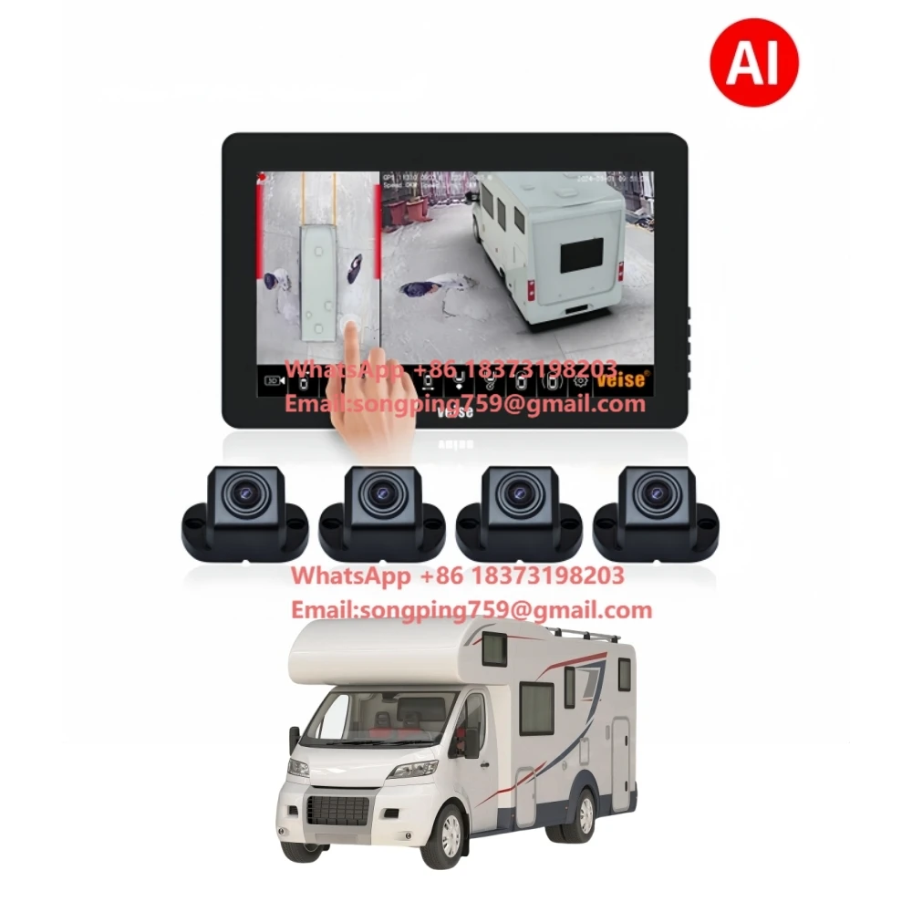 

Универсальная система видеонаблюдения 4-в-1 с 3D-камерами 360 градусов, панорамным обзором и ИИ для грузовиков, автобусов, фургонов и кемперов