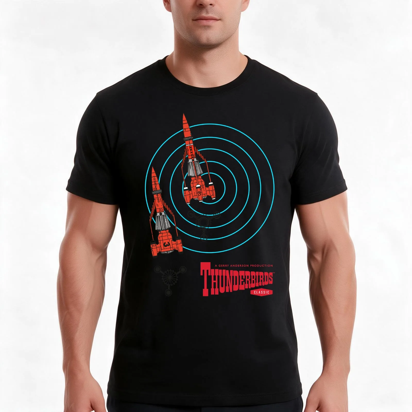 Thunderbirds 3 patterns, great exciting retro series from the 60s T-Shirt, Summer Casual Cotton Tee, Oversized Streetwear Tops