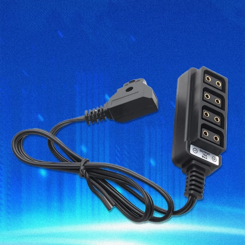 

D-Tap Male Plug To Point Four Female Distributor Battery Conversion Cable D-Tap Male To 4 Port Female Adapter