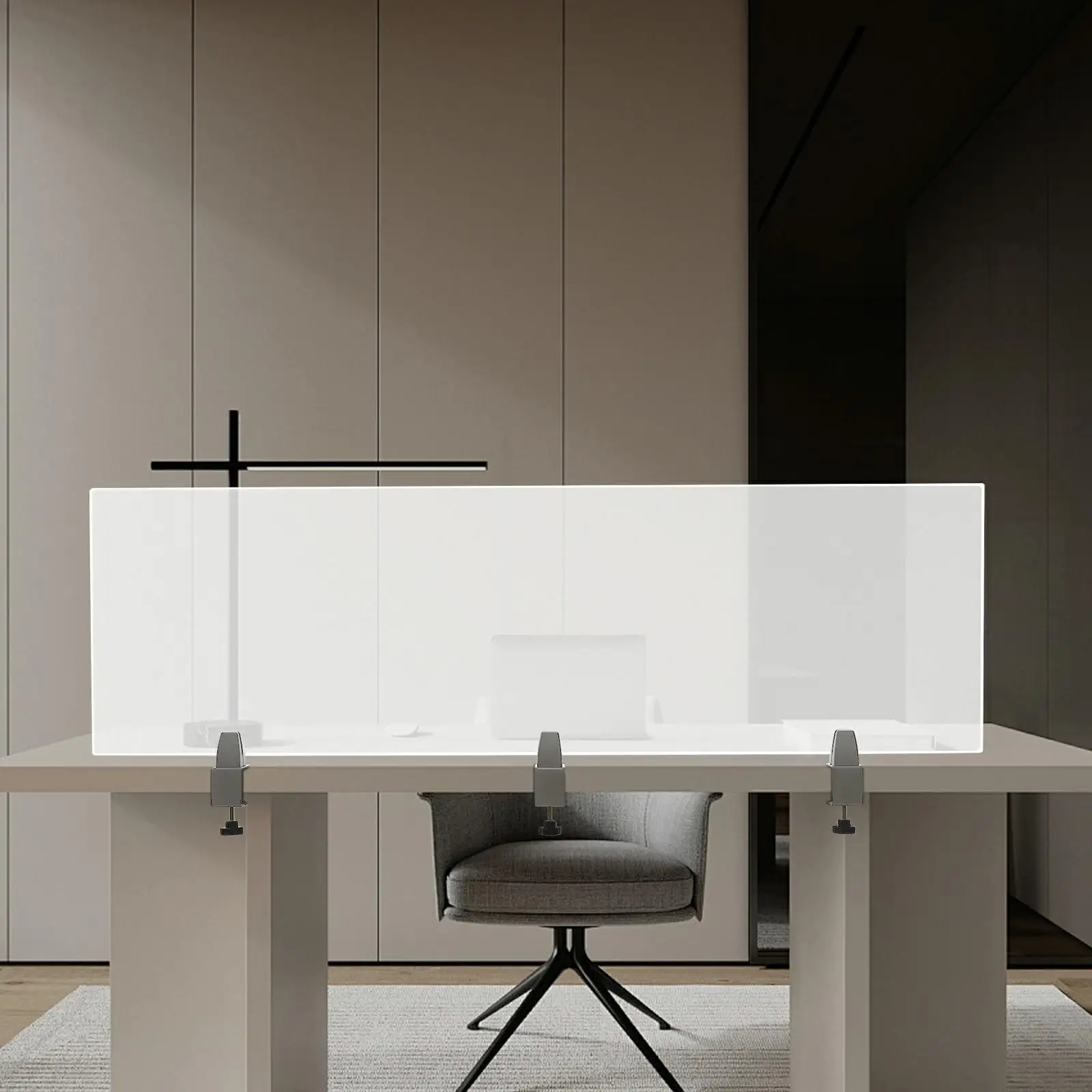 

60*18*2in Desktop Privacy Panel Translucent Satin Matte Texture for Office and Home Use Partition Screen ESD Anti-static