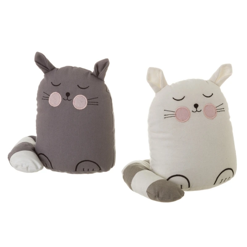 Child Bedroom Child Grey Sand/Fabric Cat Door Butt Set 2 122959