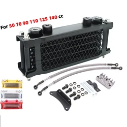 Oil Cooling Cooler Radiator Oil Cooler Set Motorcycle For 50 70 90 110 125 140cc Dirt Bike Monkey Bike DAX Pocket Bike ATV Moto