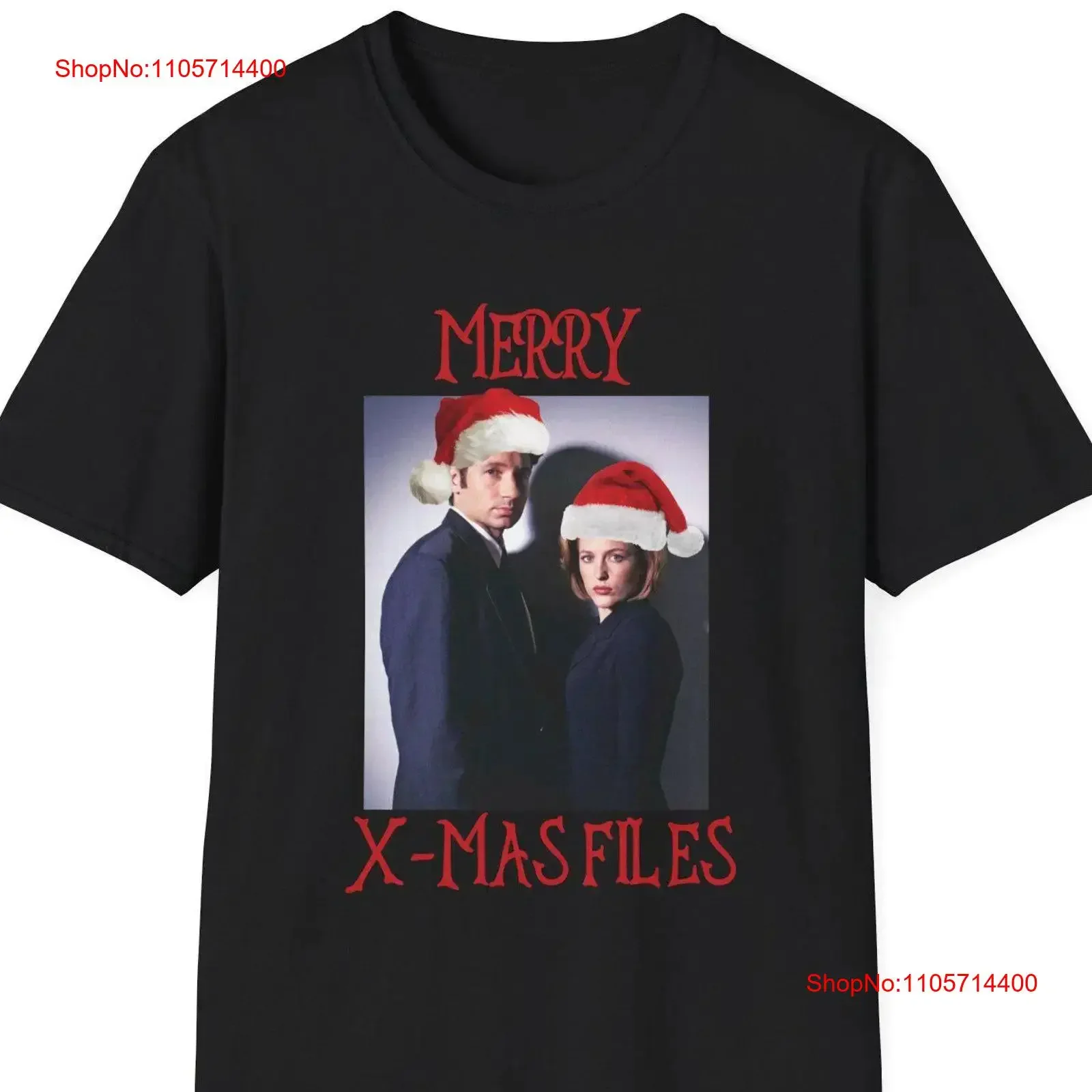 X Files Christmas T Shirt vintage Washed graphic Comfortable Versatile designer clothes fashion Soft Casual Stretched Stylish