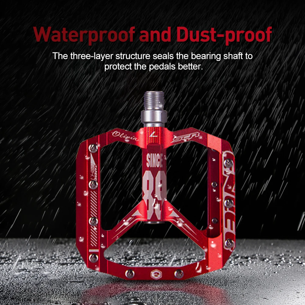 ENLEE MTB Rennrad Ultraleicht Versiegelte Pedale CNC Radfahren Teil Legierung DH XC Hohl Anti-rutsch Lager Du System Berg 12mm Achse – Detail 9