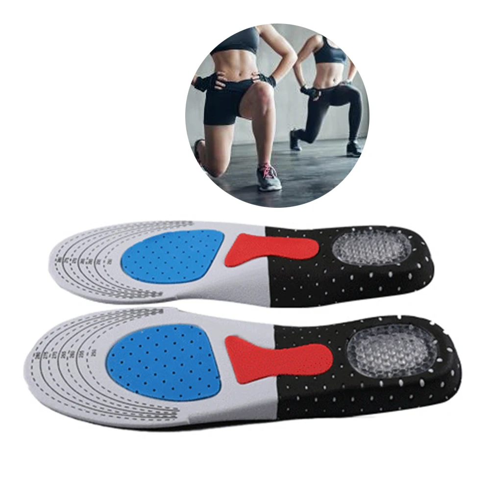 

1Paireva U-Shaped Heel Support Arch Cushion Breathable Lightweight Sports Insole For Foot Pain Basketball Size S 35-40 Black