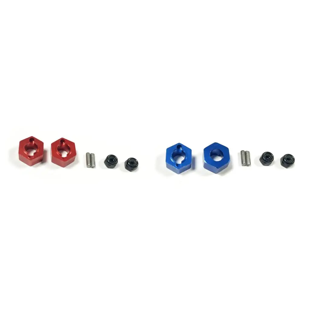 Supporto esagonale per ruota robusta in lega di alluminio per 1/16 LOSI Mini-B Mini-T RC Car Part RC accessori per auto parti di ricambio rosse