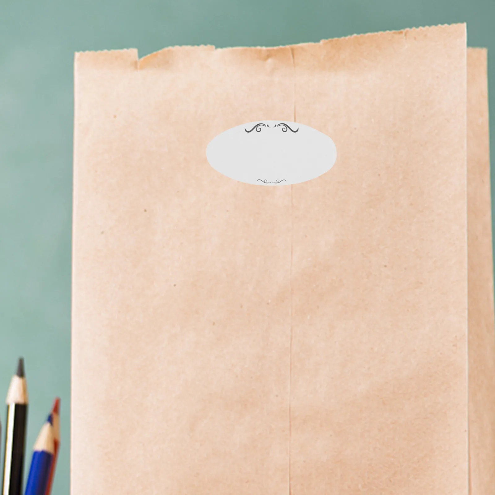 

5 Rolls White Self Adhesive Label Sticker Roll 2x1 Inch Writable Plain Stickers for Jam Jars Folders Boxes Name Tags Memo Labels