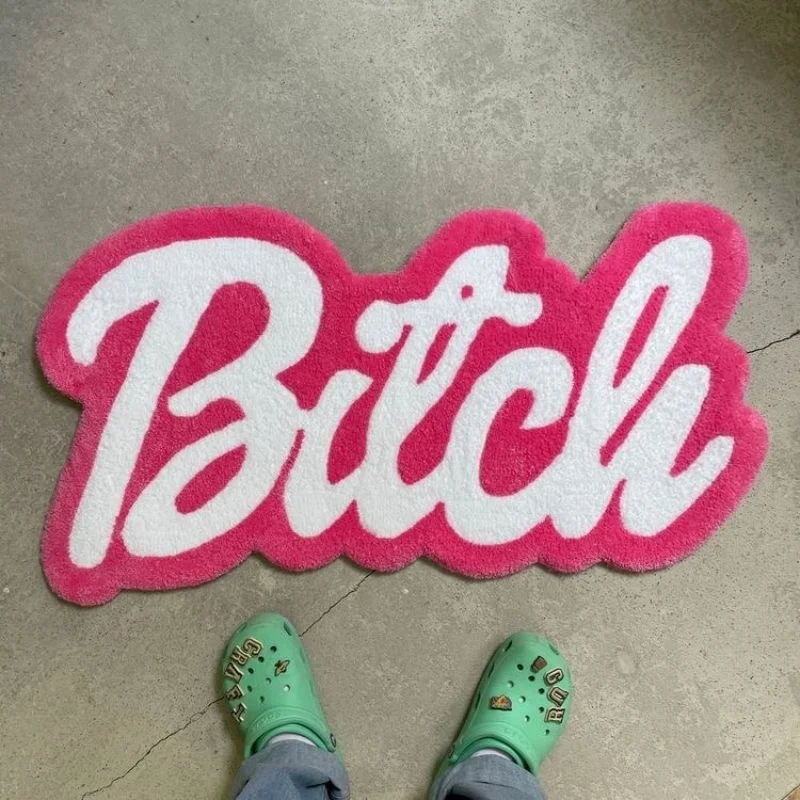 Irregular Art Letter Shaped Carpet Entrance Doormat Bathroom Anti Skid Dirt Resistant Carpet Cashmere Or Crystal Velvet Foot Mat