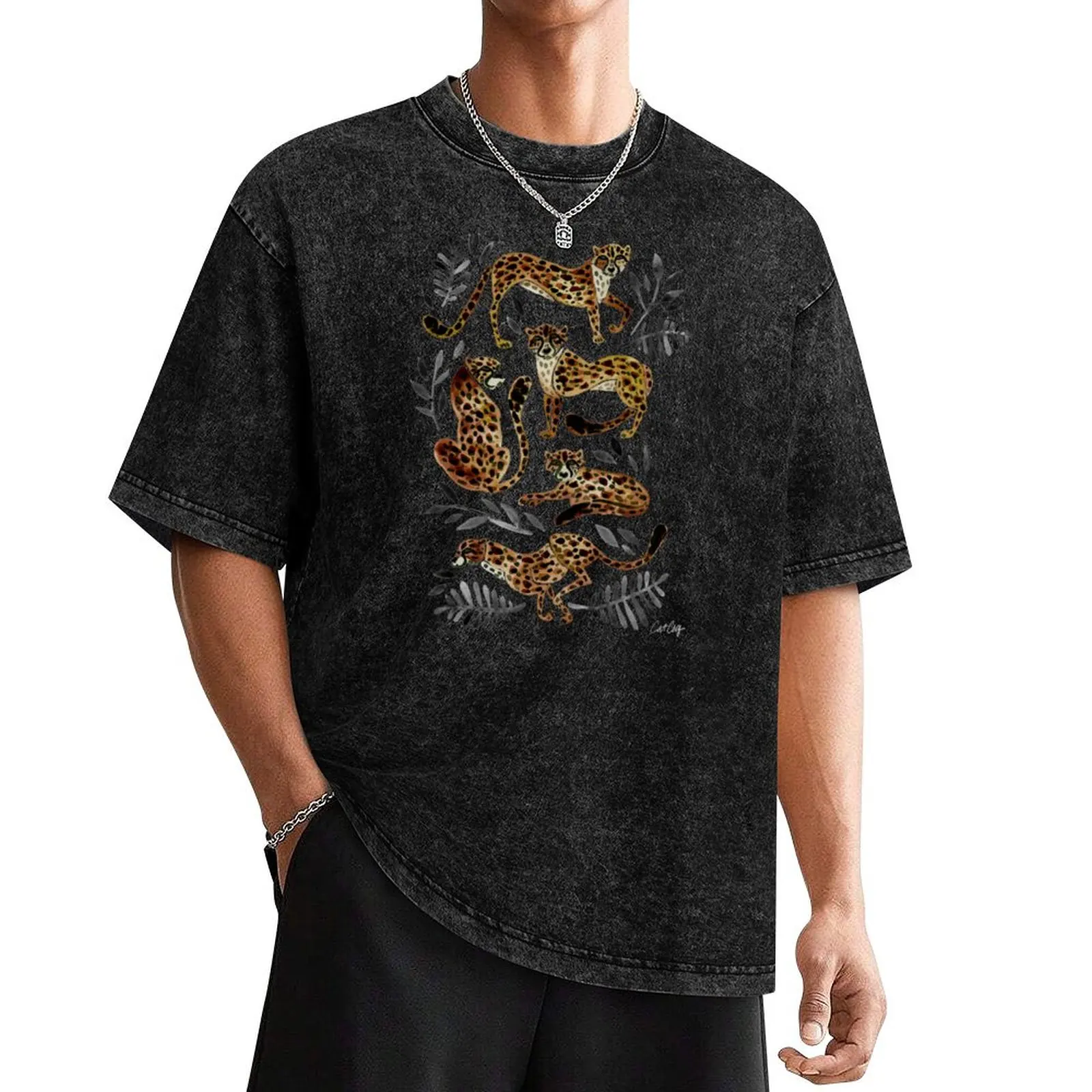 Cheetah Collection – Mocha & Black Palette T-Shirt boys animal print shirts graphic sublime oversized t shirts for men