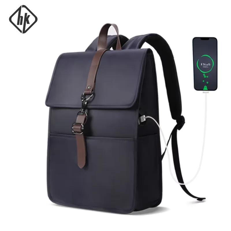 HK High-quality Business Backpack British-style Waterproof Oxford Fabric Laptop Bag  Large-capacity Commuter Business Travel Bag